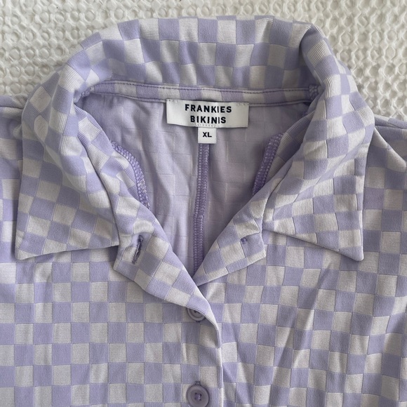 Frankie’s Bikinis Rose Checkered Romper - Picture 7 of 7